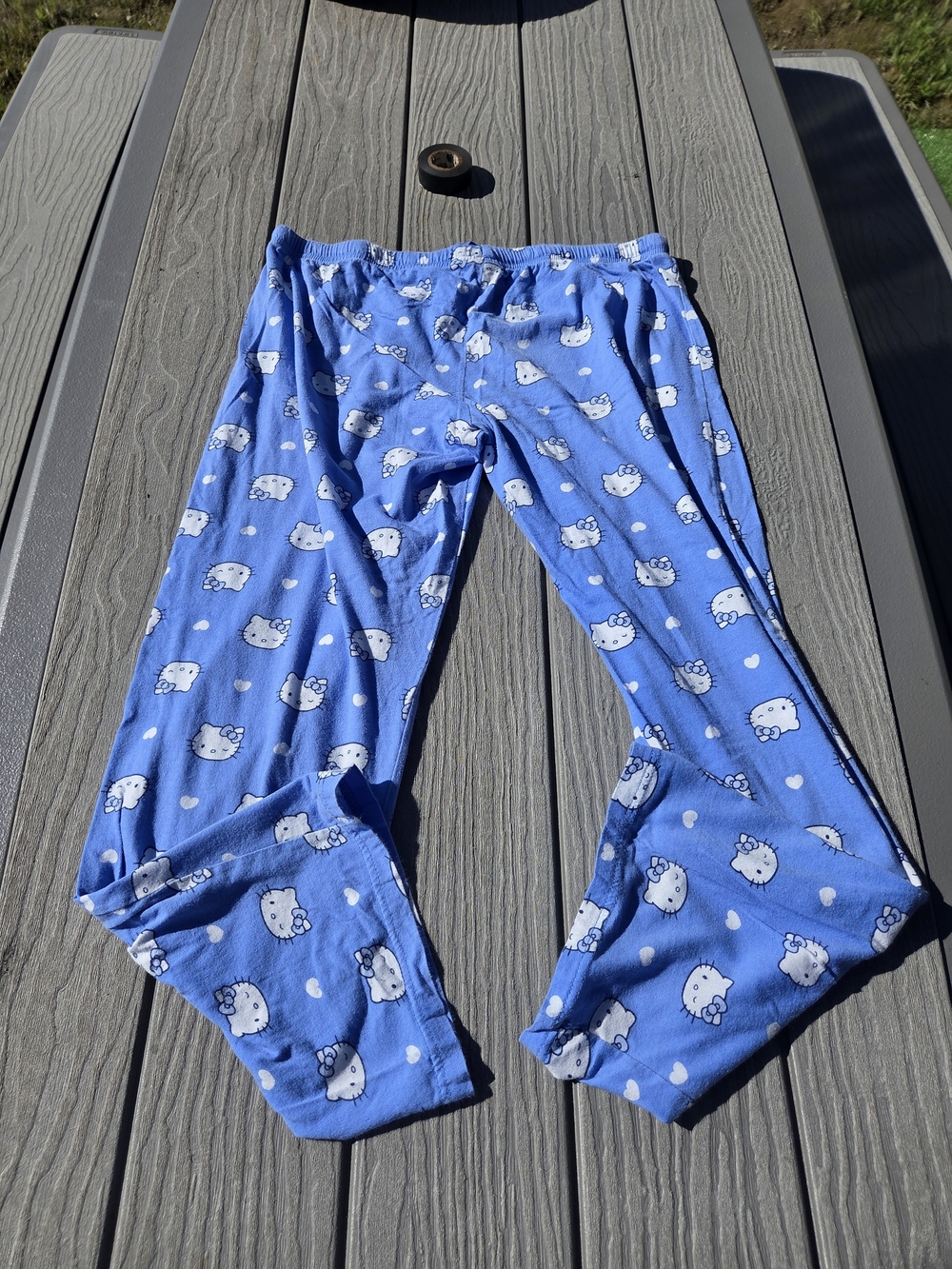 Hello Kitty Blue and White Girls Pajama Pants - Picture 2 of 4